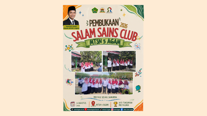 Siapkan Generasi Emas Sains, MTsN 5 Agam Resmi Gelar Pembukaan Salam Sains Club Tahun Pelajaran 2026/2027
